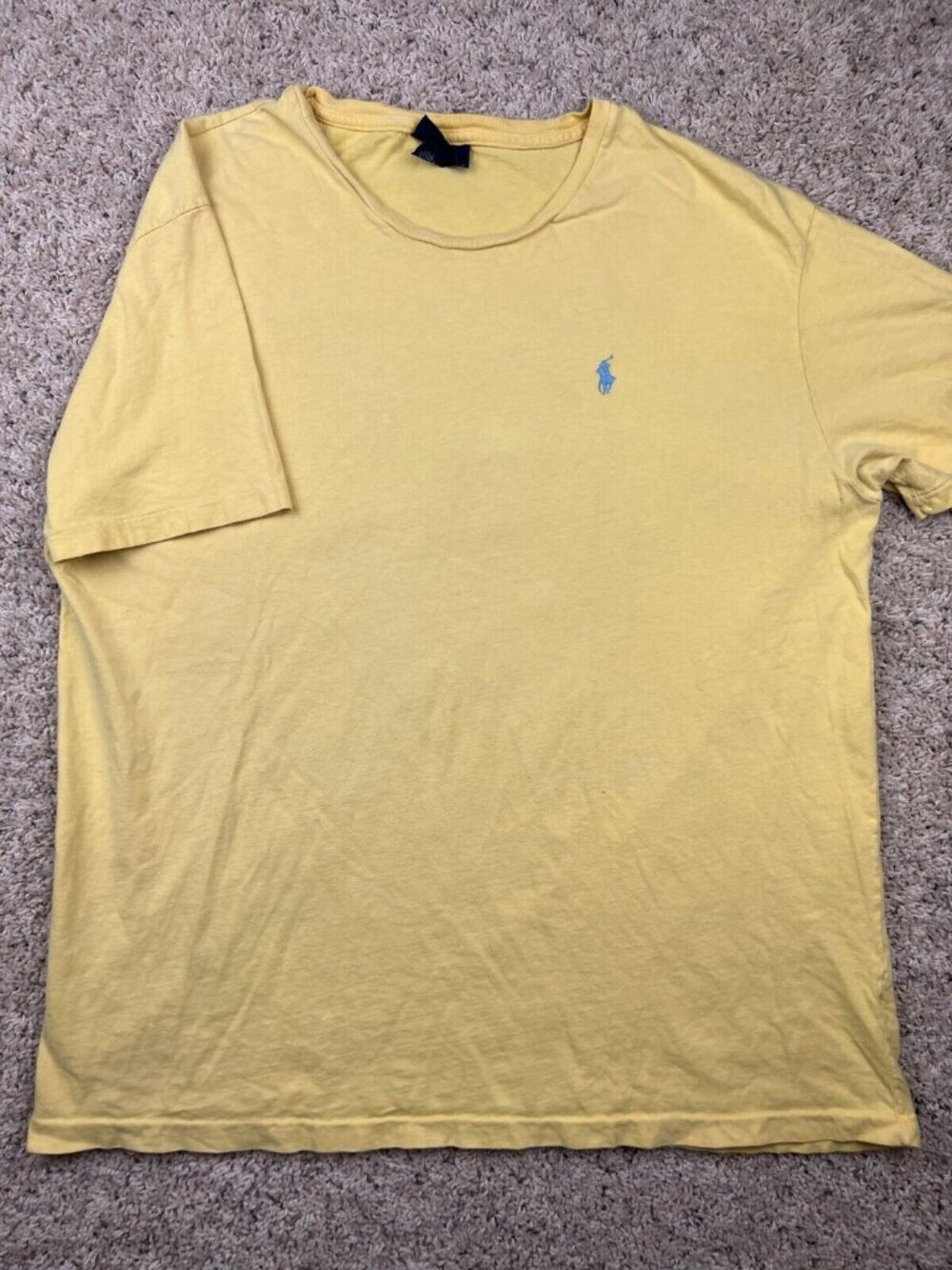 Polo Ralph Lauren Men’s Short Sleeve Yellow Pocket T-Shirt Size Large w Pony